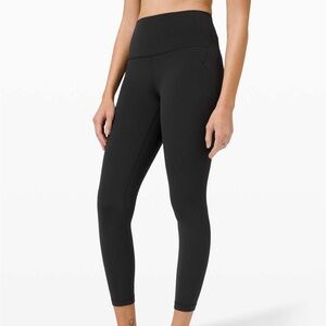 NWT Lululemon Nulu Fold High-Rise Yoga Tight 25" - Black
